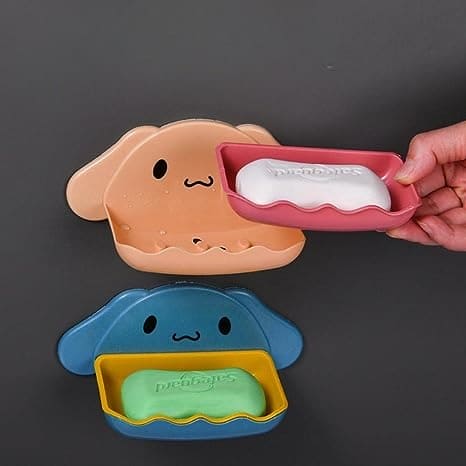 Cute Puppy Soap Box, Cartoon Soap Box Shelf, Wall-Mounted Punch-Free Soap Box, Double Layer Drain Soap Organizer, Kitchen Bathroom Soap Holder Cute Puppy Soap Box, Cartoon Soap Box Shelf, Wall-Mounted Punch-Free Soap Box, Double Layer Drain Soap Organizer, Kitchen Bathroom Soap Holder